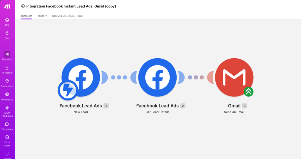 Facebook leads into your CRM the moment they arrive